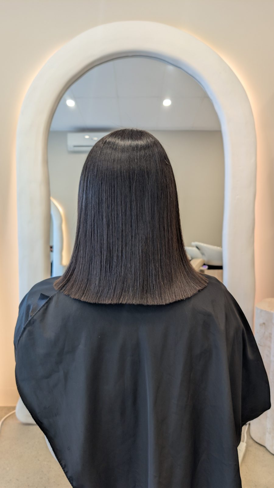 The same hair after her second nanoplasty