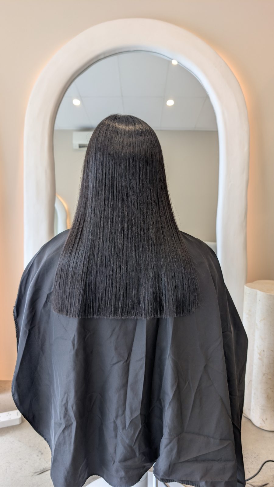 The same hair after nanoplasty