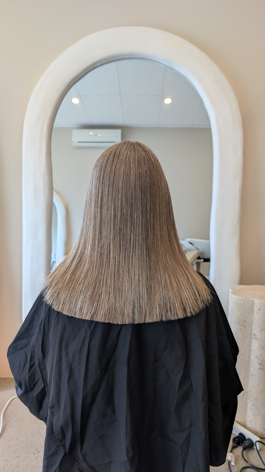 The same hair after nanoplasty